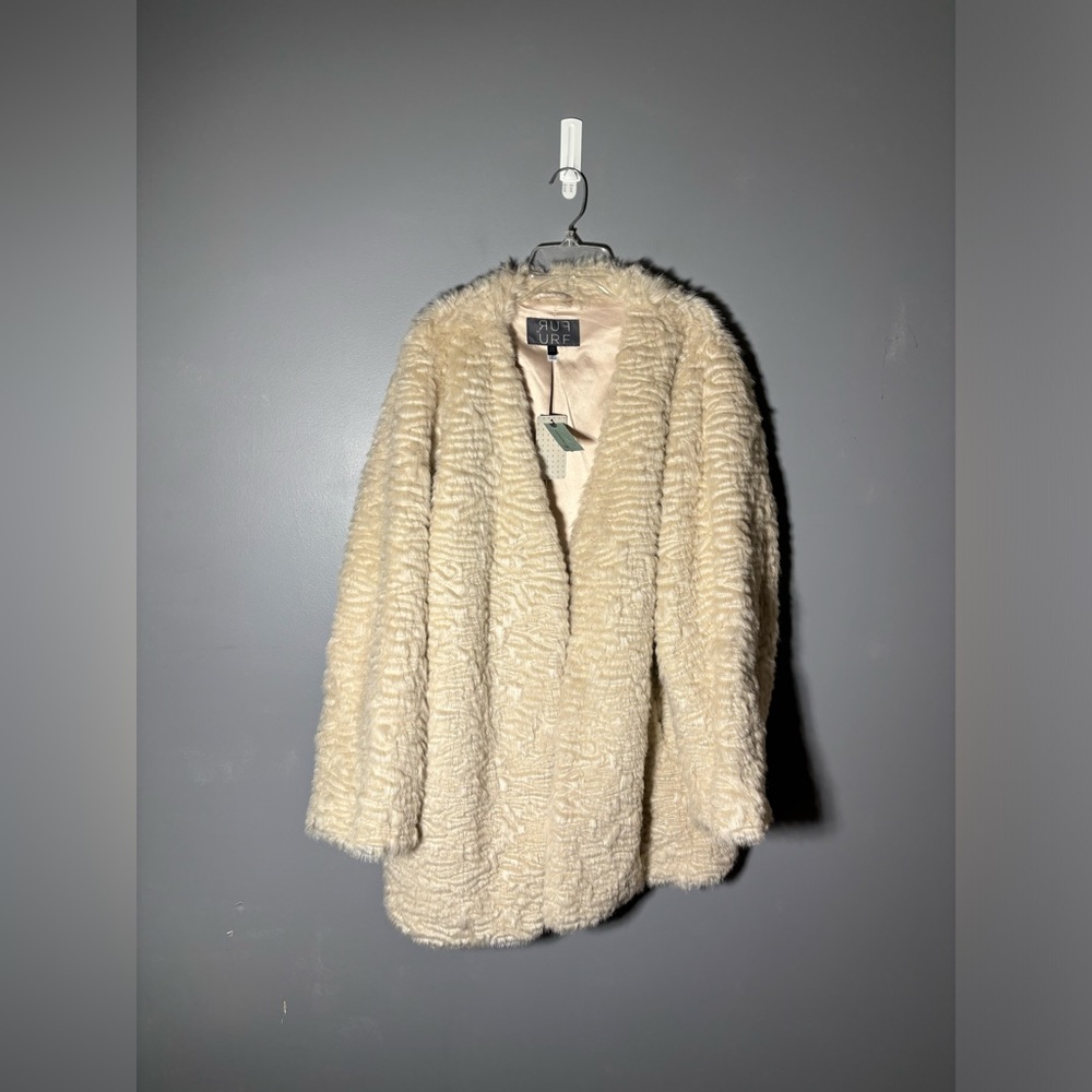 NWT Fur by Urf for Anthropologie Noemi Faux Fur Coat Size 2X - Picture 2 of 5
